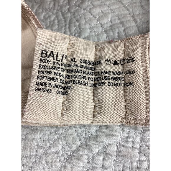 Bali Sports Bra * XL* Taupe  * Nylon spandex *Sissy *EUC - Picture 6 of 8